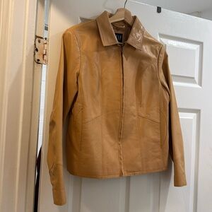 Vintage Gap Tan Geunine Leather Jacket